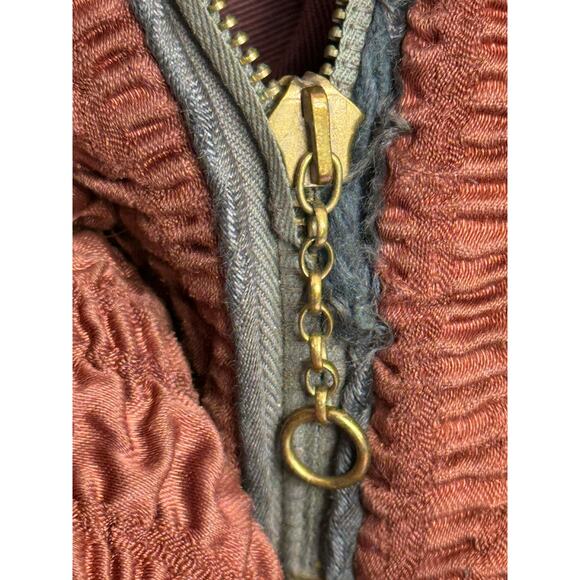 Mink Muff Vintage Fur Hand Warmer Inside Pocket Brown Fur Purse Wristlet 1940's - Picture 5 of 10